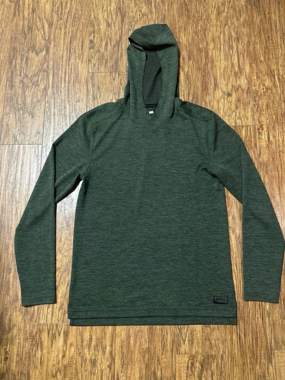 MSX Men’s Hooded Long Sleeve Athletic Top Olive Green Size Small